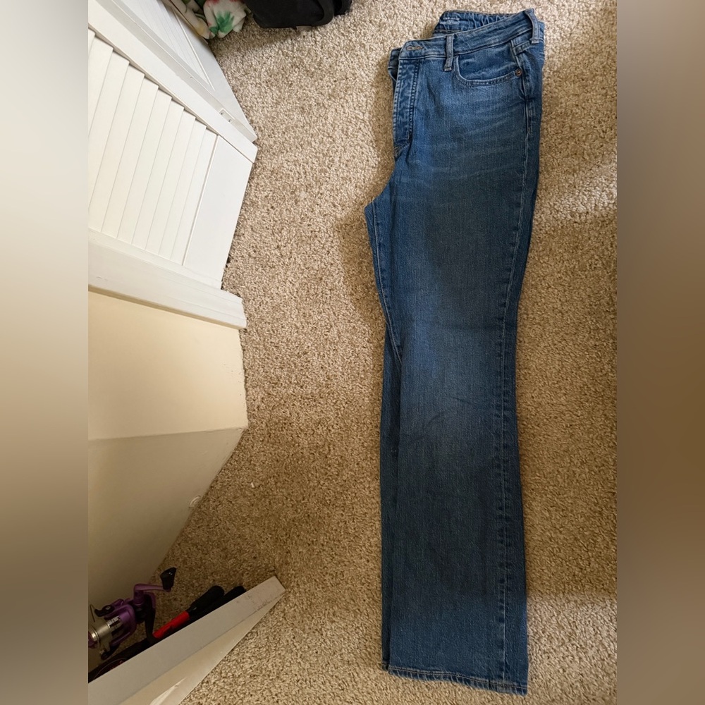 Old Navy Women's Dark Blue Kicker Boot-Cut Jeans